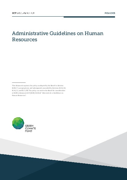 Document cover for Administrative guidelines on human resources