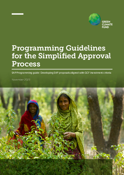 Document cover for Programming guidelines for the Simplified Approval Process