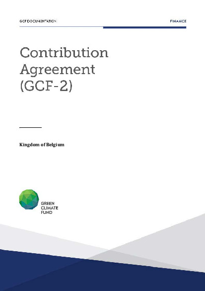 Document cover for Contribution Agreement with Belgium (GCF-2)