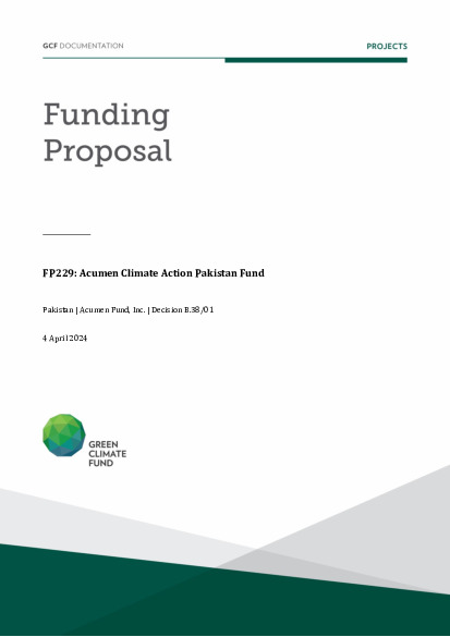 Document cover for Acumen Climate Action Pakistan Fund