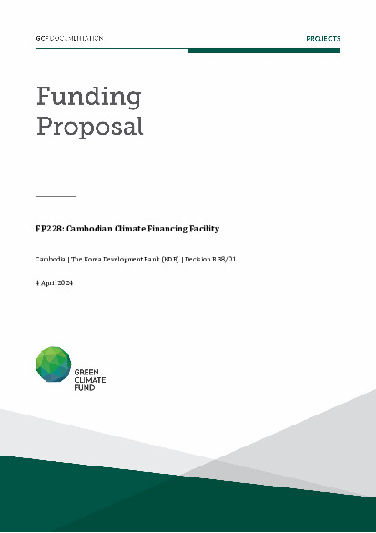 Document cover for Cambodian Climate Financing Facility