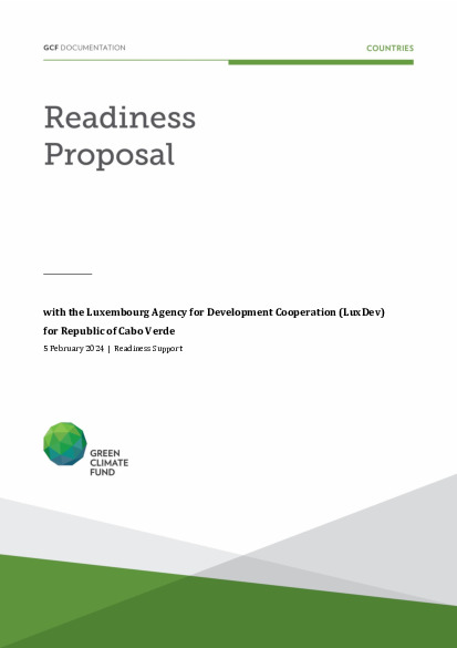 Document cover for Enabling Direct Access to GCF Climate Finance for Cabo Verde