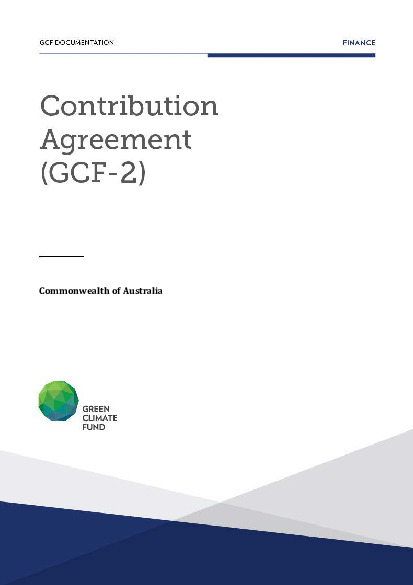 Document cover for Contribution Agreement with Australia (GCF-2)