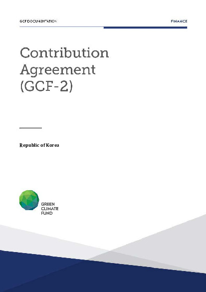 Document cover for  Contribution Agreement with Republic of Korea (GCF-2)