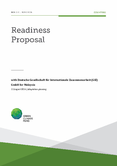 Document cover for Strengthening capacities to increase resilience with the formulation of an inclusive National Adaptation Plan (MyNAP) for Malaysia