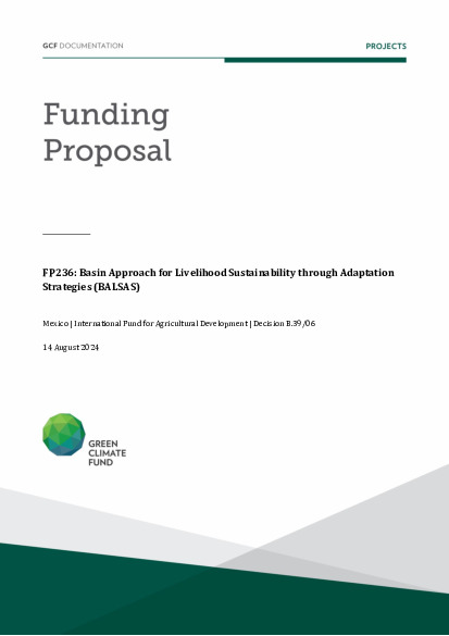 Document cover for Basin Approach for Livelihood Sustainability through Adaptation Strategies (BALSAS)