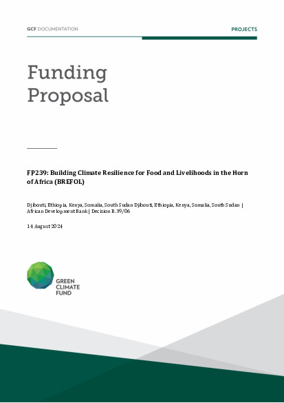 Document cover for Building Climate Resilience for Food and Livelihoods in the Horn of Africa (BREFOL)