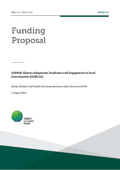 Document cover for Climate Adaptation, Resilience and Engagement in Local Governments (CARE-LG)