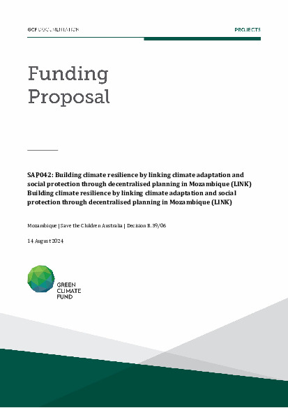 Document cover for Building climate resilience by linking climate adaptation and social protection through decentralised planning in Mozambique (LINK)