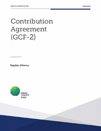 Document cover for Contribution Agreement with Norway (GCF-2)