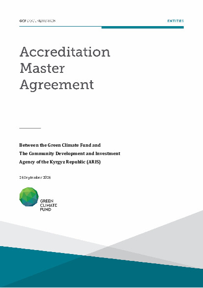 Document cover for Accreditation Master Agreement between GCF and ARIS