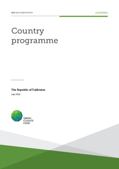 Document cover for Tajikistan Country Programme