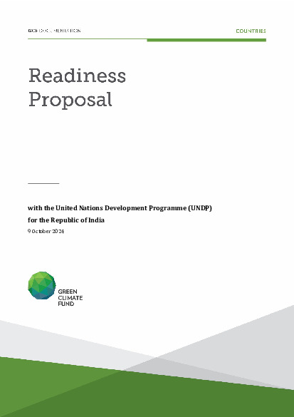 Document cover for Building climate resilience in India by initiating the national adaptation plan process and scaling up adaptation finance