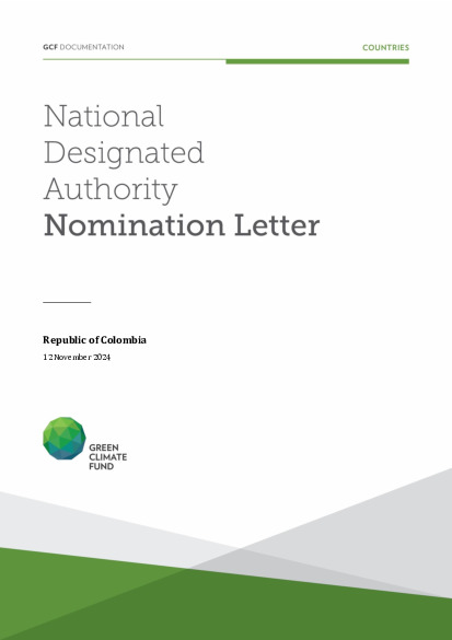 Document cover for NDA nomination letter for Colombia