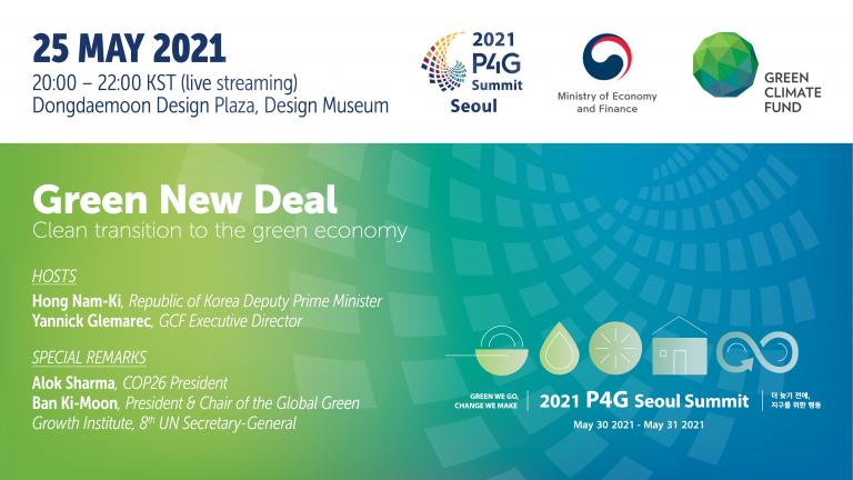 2021 P4G Seoul Summit, Green New Deal: Clean transition to the green ...